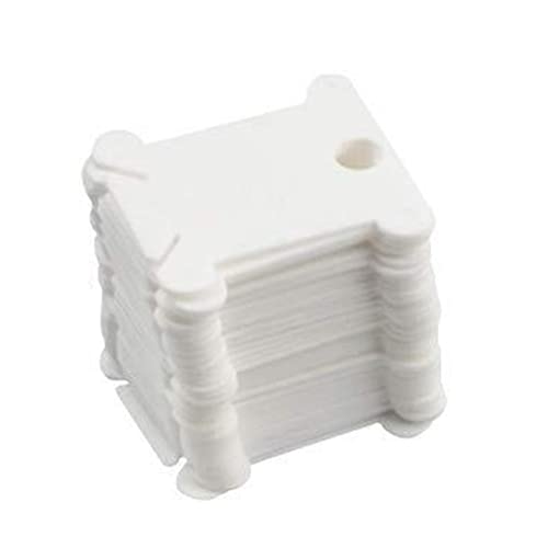 DierCosy Cartes de Rangement d'enroulement, bobines à Fil en Plastique Cartes en Filetage de Filetage Croix à Coudre Plaque Filetage Broderie Bobins Fil de Fil 120pcs, Planche d'enroulement Cover