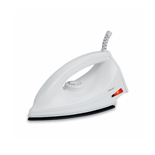 Bajaj DX-6 1000 Watts Dry Iron | Advance Soleplate And Anti-Bacterial German Coating Technology | Thermol Fuse Safety | Auto Shut-Off | Cool Touch Body | 2 Yr Warranty ?White?