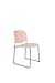 Felis Lifestyle Chaise Stack Rose avec Finition Mate et Pieds en Acier Enduit de Poudre, One Size