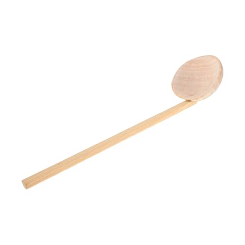 COLLBATH Japanese Wooden Long Handle Spoon for Ramen Soup and Hot Pot Versatile Kitchen Utensil for Stirring and Serving for Family Dinners and Gatherings