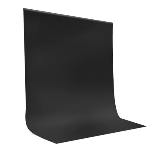 JEBUTU Fotohintergrund Schwarz 1 5m x 2 1m