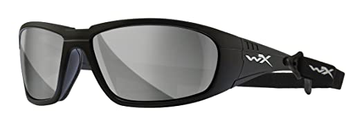 Wiley X WX Boss Sunglasses, Safety Glasses for Men and Women, UV Eye Protection for Shooting, Fishing, Biking, and Extreme Sports, Matte Black Frames, Silver Flash Tinted Lenses3