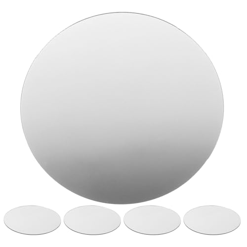 SOIMISS 5 Espejos Redondos Pequeños de Acrílico Autoadhesivos, 1 Mm de Grosor, 10 Cm de Diámetro, Pegatinas Decorativas para Pared, Espejos Mini para Manualidades y Decoración del