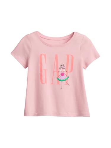 GAP Baby-Girls Fashion Logo Tee Rose Mist 5YRS