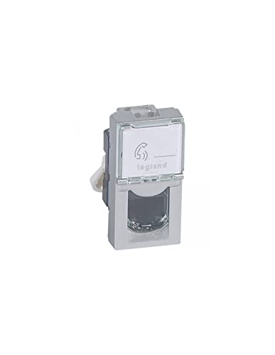 Legrand 079461 Prise RJ45 Catégorie6 UTP Mosaic 1 Module, Aluminium, Lot de 10
