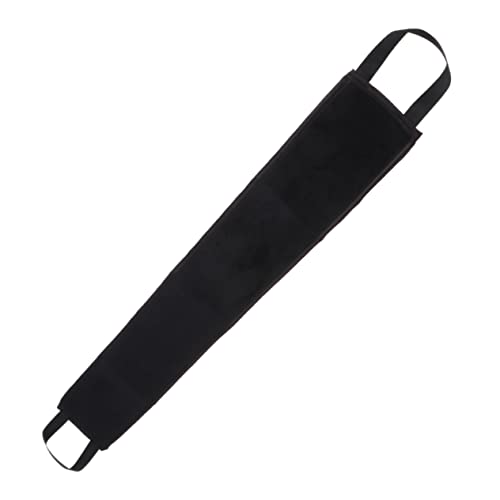 LALADEFIEE Massage Rückenstraps Für Selbstbräuner Lange Duschhandtuch Rub Tuch Für Die Dusche Körperpflege Schwarzes Badetuch Mit Aufhängeschlaufe Ideal Für Das Auftragen Von