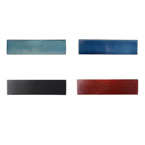 Plato rectangular de porcelana negro Abaodam miniatura 6