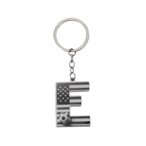 Bag Charms Initial A-Z Letter Keychain Bag Charm Soccer Keychain for Handbags Sports Bag