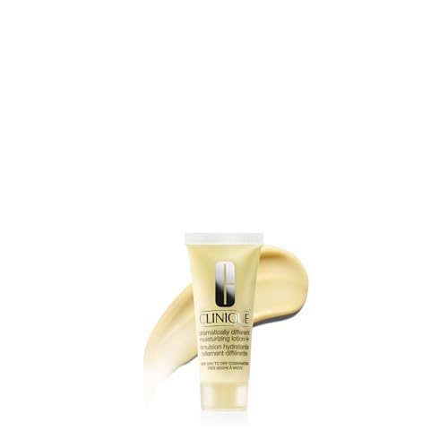 Clinique Dramatically Different Moisturizing Lotion+ | Hydrating Face Mositurizer With Glycerin and Urea | Strengthens Skin Barrier | Step 3 in 3-Step Skin Care Routine Mini Travel Size 0.5 Fl Oz