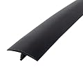 Outwater Plastic T-molding 1-1/4 Inch Black Flexible Polyethylene Center Barb Tee Moulding 25 Foot Coil