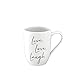 Produktbild Villeroy & Boch - Statement, Becher mit Henkel, Live Love Laugh, 280ml, Premium Porzellan, weiß
