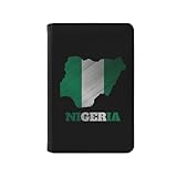 Passport Holder Cover Nigeria Nigerian Flag Map PU Leather Case Wallet Passport Book Protector for Women Men Flying Travel Fashion Gift