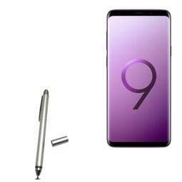 BoxWave Stylus Pen Compatible with Samsung Galaxy S9 Plus - DualTip Capacitive Stylus, Fiber Tip Disc Tip Capacitive Stylus Pen for Samsung Galaxy S9 Plus - Metallic Silver