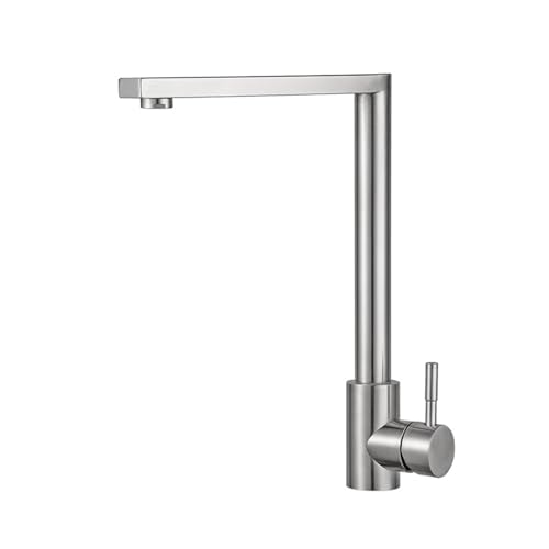 Robinet de cuisine rotation 360 degrés mitigeur acier inoxydable lavabo eau chaude froide