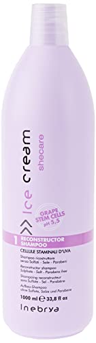 INEBRYA ICE CREAM SHECARE RECONSTRUCTOR SHAMPOO (WITH GRAPE STEM CELLS) 1000ML/33.8OZ
