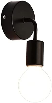 Image of Antique Vintage Industrial Loft, E27 Holder, Decorative, Urban Retro Style Powder Coated Edison Wall Lamp (Black)