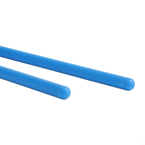Baquetas de madera 5A color azul con punta ovalada miniatura 5