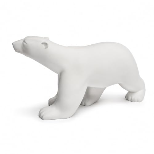 L'ours blanc, de Pompon - H. 18 cm - sculpture en résine peinte à la main
