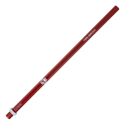 City Sports Maverik Mag-Ti 185 Lacrosse Shaft – 30" Magnesium Titanium Alloy Attack Shaft with Sand Grip – Durable High-Performance Lacrosse Handle (Red)
