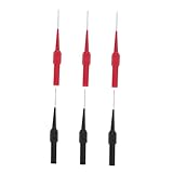 SHINEOFI 6 piezas Unidades Sondas de Prueba para Multímetro Puntas Metálicas Resistentes Test para Detector de Tensión y Circuitos para Bricolaje y Reparación Eléctrica