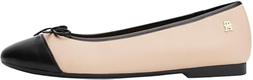 Tommy Hilfiger Bailarinas Mujer Toe Cap de Piel, Beige (Misty Blush), 39 | Ya disponible en tu tienda friki favorita! En mundofriki.es!