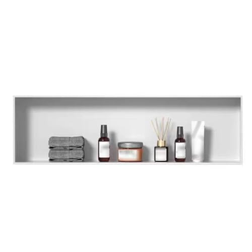QUSYZD Waterproof Shower Niche Recessed,Shower Niche, Recessed Shower Bathroom Niche, Recessed Shelf Organizer For Shower Carts, Stainless Steel For Bathroom,White-36.2x12.5x4.9in