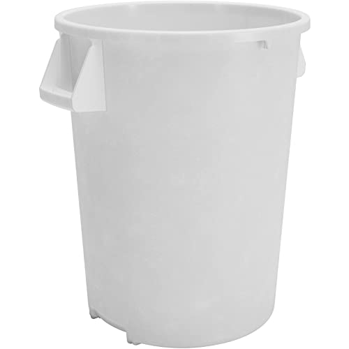 Image of SPARTA Bronco Waste Container Trash Container, Round Trash Bin for Disposal, 20 Gallons, White, (Pack of 6)