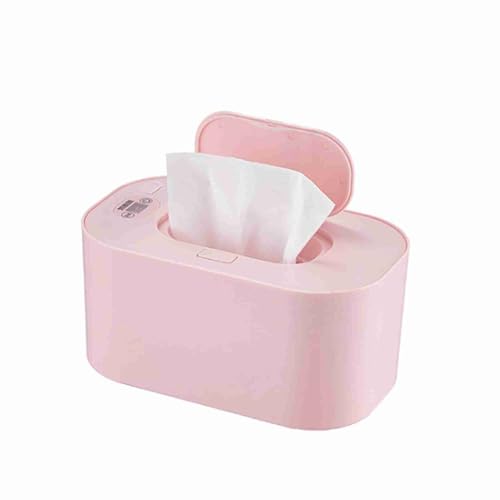Wet Wipe Heater, Top Heating Box with Adjustable Temperatures, Built in Temperature Sensor, for Baby Care (Pink)