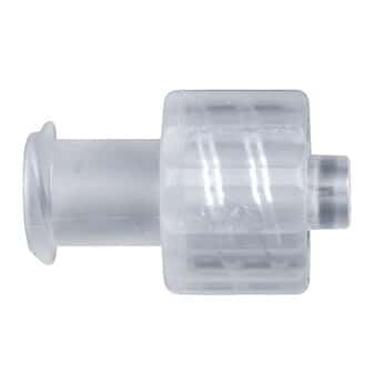 Luer Fitting, Straight Adapter, Polypropylene, Male Luer Integral Lock Ring to Female Luer Thread: 25/Pk