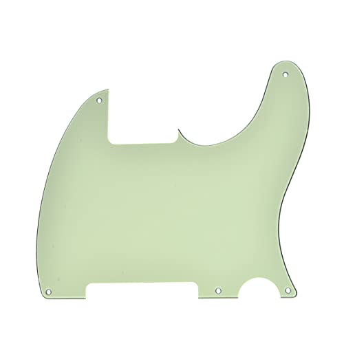 Dopro 5 Hole Tele Blank Guitar Pickguard Scratch Plate Fits Fender Telecaster Esquire Mint Green 3 Ply