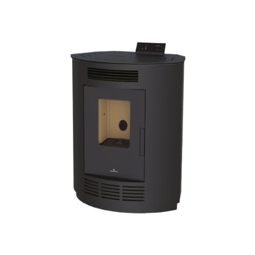 BRICOSOL ESTUFA DE PELLET BRONPI MODELO NINA 9 KW RINCON COLOR NEGRO