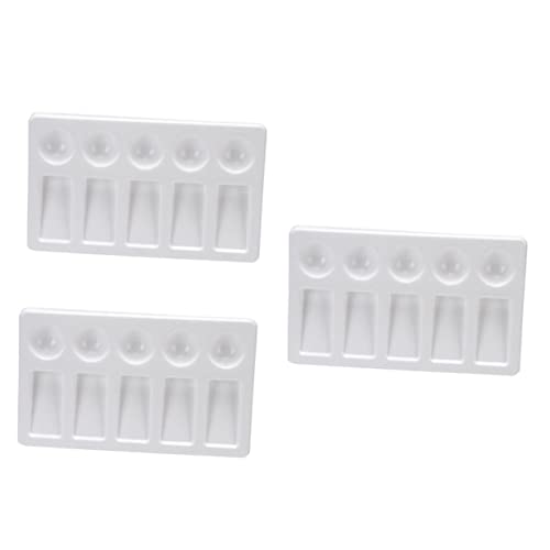 ERINGOGO 3 Pcs Watercolor Pigment Mixing Trays for Artists Durable Painting Plates for Color Mixing for DIY Crafts and Professional Use Easy to Clean Art Supplies