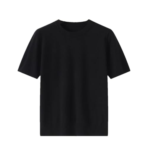 Men's Pullover Sweaters Short Sleeved Comfortable and Breathable Knitted Thin Casual Tops