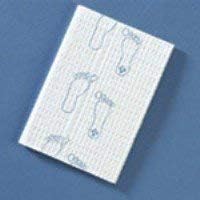 Footprint Procedure Towel, 13-1/2 X 18 Inch White/Mauve Footprints NonSterile, 70192N - CASE of 500
