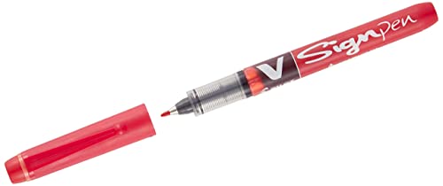 Pilot V Sign Pen Liquid Ink 2.0 mm Tip - Red, Single Pen - image 2