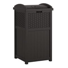 Suncast® 30 Gallon Trash Hideaway, Plastic, Black GHW1732BK - 1 Each