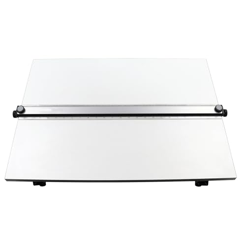 Isomars Drawing Board and Drafting Board Technical with Carry Handle, Parallel Motion Ruler - A2 Size- 18.5'' x 25" Ideal for Architects, Engineers, Interior Designers and Artists