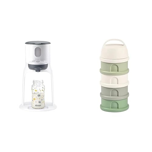 BÉABA, Lot Bib Expresso et Boite Doseuse 4 compartiments, Préparateur-Chauffe Biberon/Petits pots, Distributeur d'eau à Température Exacte, Bain Marie,...