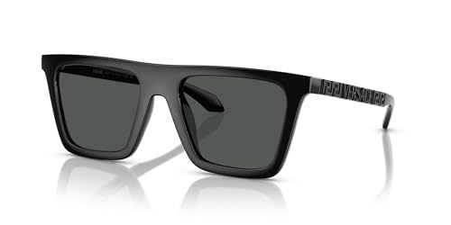 Versace Man Sunglasses Black Frame, Dark Grey Lenses, 53MM