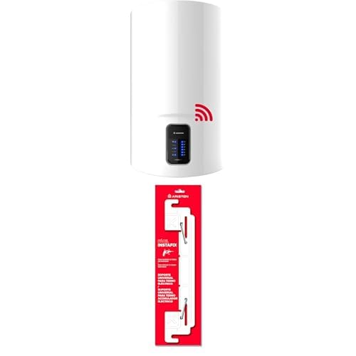 Ariston, Lydos Wifi - Calentador de Agua Electrico Vertical, Termo Electrico 100L + Instafix, Soporte Universal Termo Electrico