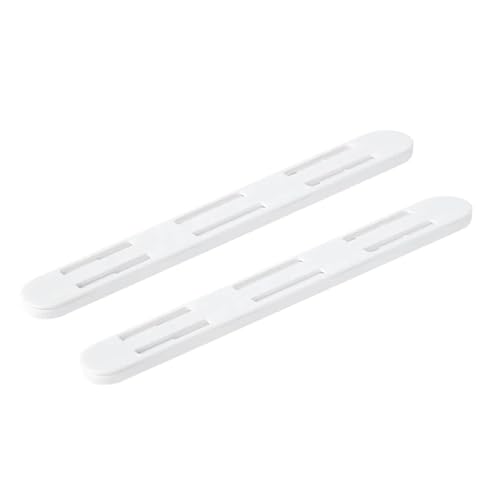 Rieles deslizantes de cajones para cocina y dormitorio, pista extraíble blanca, 2 uds.