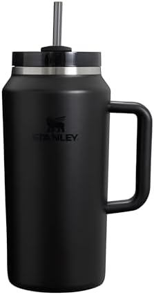 STANLEY 1913 Quencher H2.0 FlowState Trinkbecher 1.9L - Black | Kühlt 15 Std. - 60 Std. eisgekühlt - Mit Strohhalm, Griff und Deckel - Spülmaschinenfest - BPA-frei