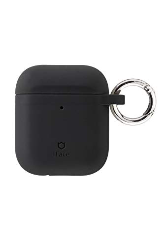iFace Grip On AirPods 第2世代 第1世代 ケース シリコン (ブラック)【airpodsケース 第2 第1 カラビナ付き アイフェイス airpods2 韓国】
