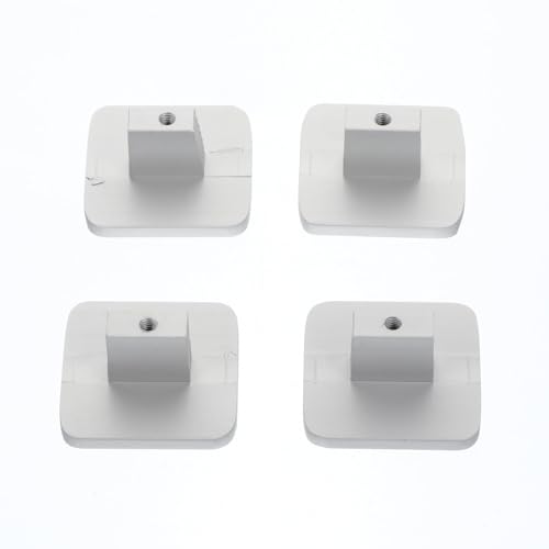 HOUDERCO Tiradores de Puerta de Aluminio Cuadrados para Armario y Cajón, 4 Piezas, Estilo Europeo, Color Plata, Ideales para Cocina y Dormitorio
