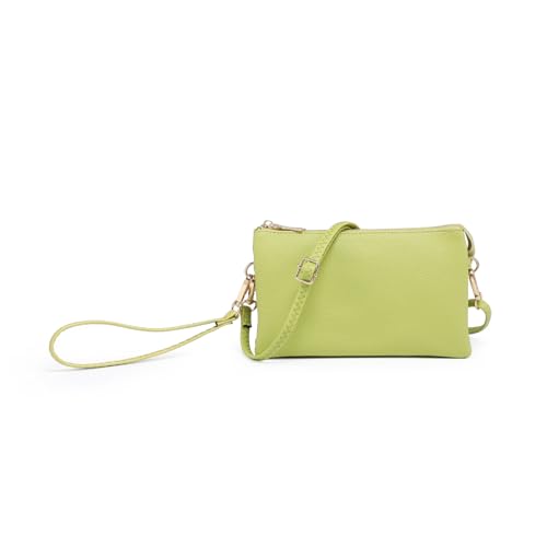 Image of JEN & CO. Riley Crossbody Bags for Women Vegan Leather Wristlet Clutch Wallet Purses Handbags with 2 Straps