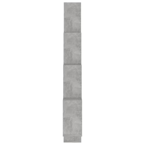 Étagère murale cube en bois d'ingénierie finition gris béton texturé - 7