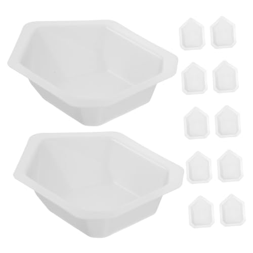 GARVALON 10個 計量容器 計量容器 ポータブル計量皿 サンプル計量トレイ サンプルプレート 化学計量ボート 再利用可能な鍋 実験装置 乾燥粉末容器 天秤計量皿 ラボ用品 プラスチック