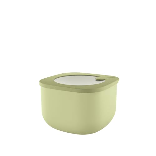 Guzzini - Kitchen Active Design, STORE&MORE BIO, Recipientes Herméticos Altos para Nevera/Congelador/Microondas (M) - Verde Aguacate, 16 x16 x h10,7 cm | 1550cc - 170723253