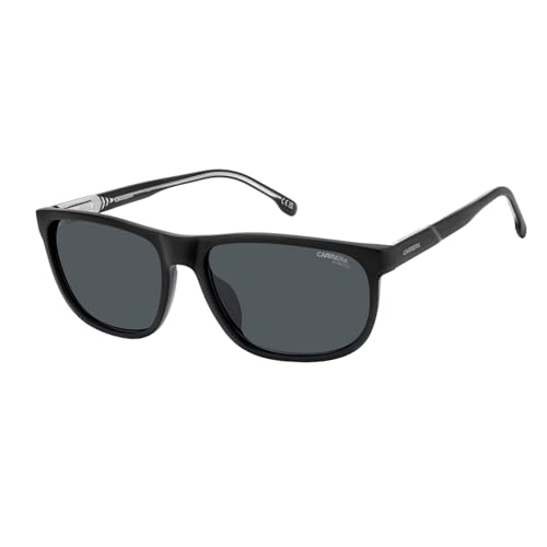 Carrera Flex 08/G/S 003IR 58mm Matte Black/IR Grey Rectangular Sunglasses for Men + Bundle with Accessory Eyewear Kit