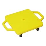 Aymzbd Scooter Board with Handles Physical Education Portable Motor Skills Sit Down Scooter with Casters for Park Gym Equipment, Yellow
